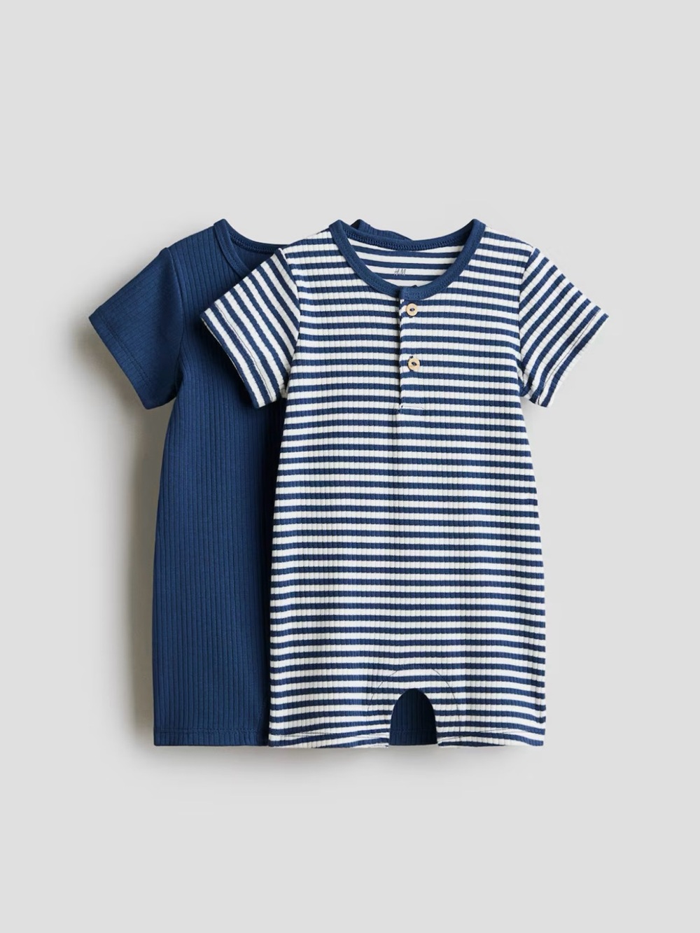 H&M 2-PACK SHORT COTTON ROMPER
SUITS